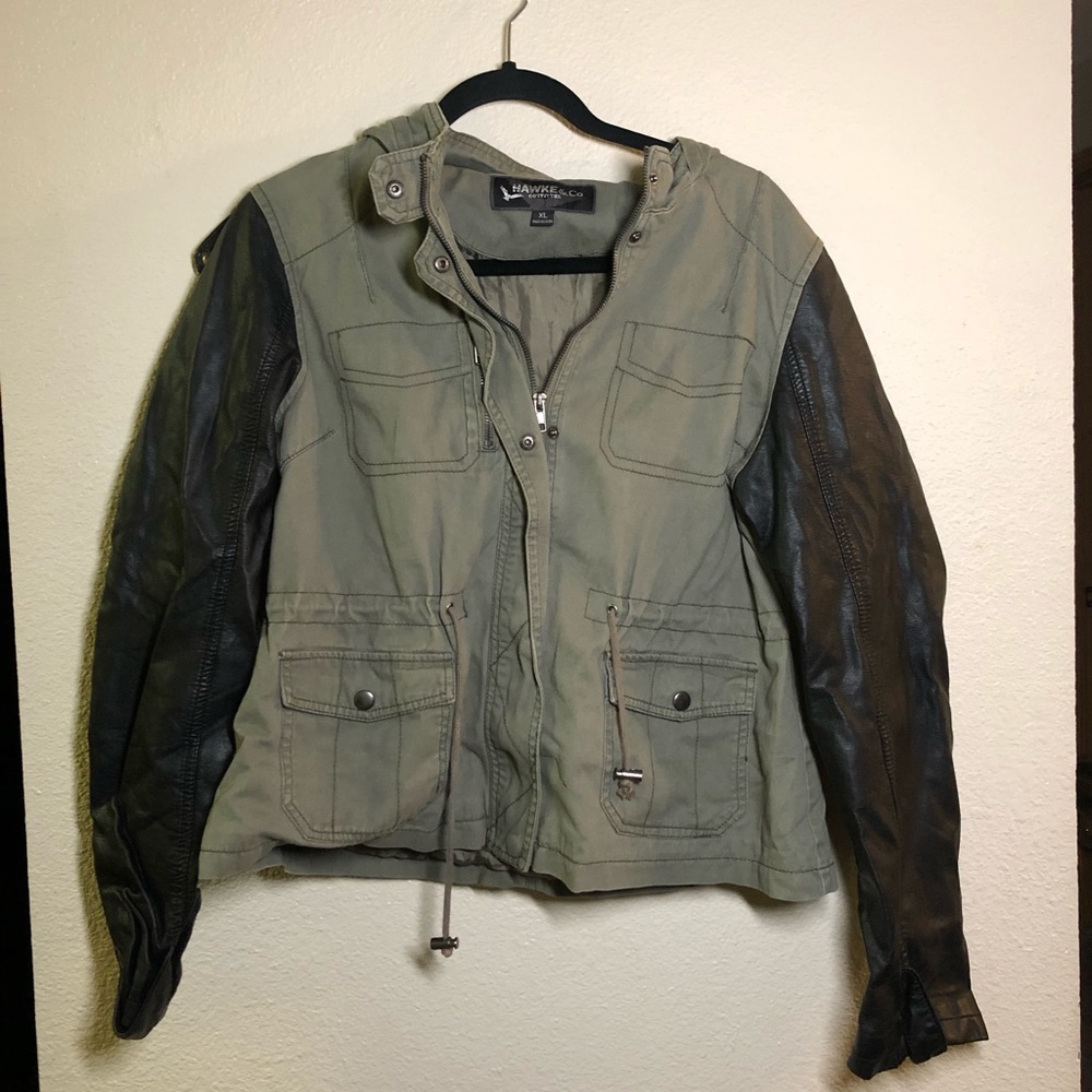 Hawke & Co Black & Olive green Jacket